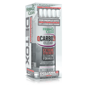 Herbal Clean QCarbo20 Clear Extreme Fast Cleansing Drink Three Flavors - 20 Ounce - Same Day Detox Cleanse