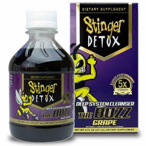 Stinger The Buzz 1-hour Detox Liquid Drink 5x Strength Grape 8oz – Same Day Detox Cleanse